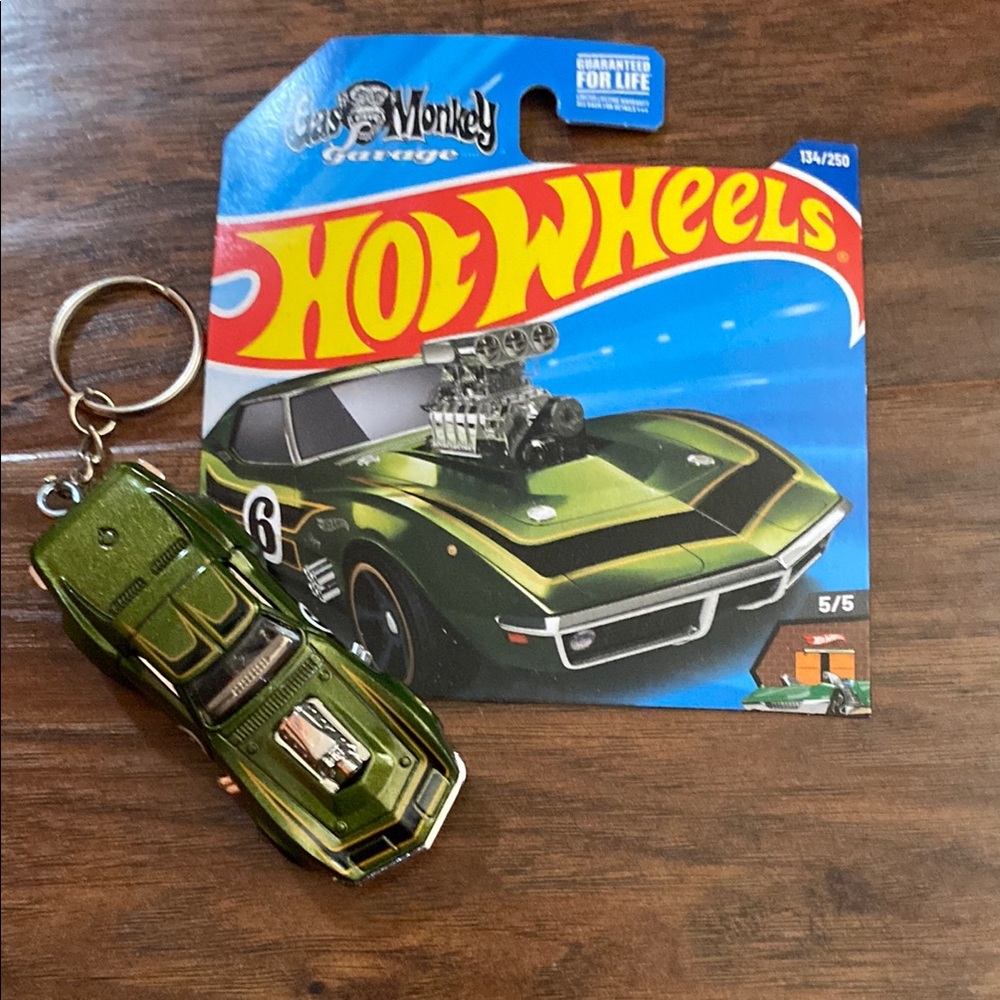 Green Die-Cast Toy Cars with Chrome Accents